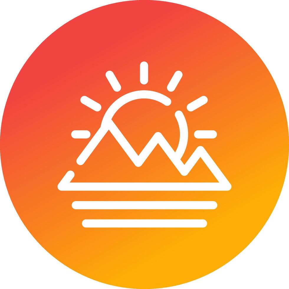 zonsopkomst creatief icoon ontwerp vector