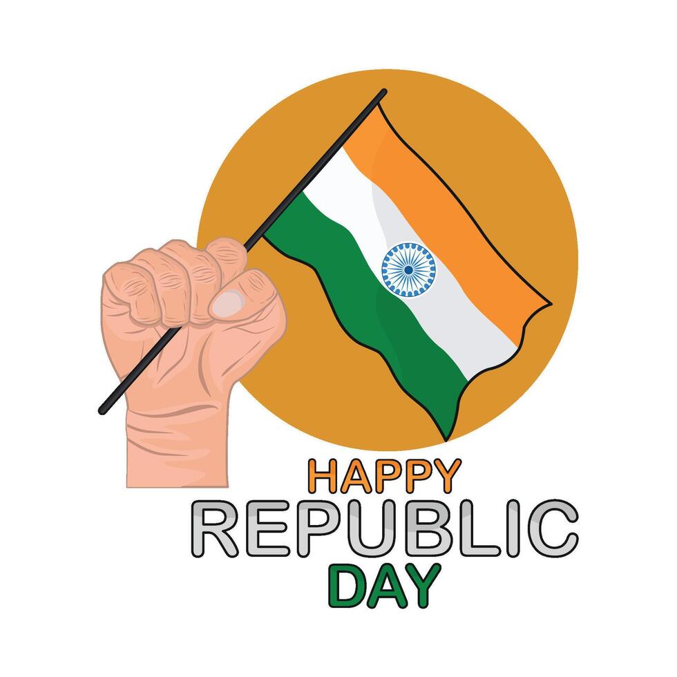 illustratie van republiek Indië dag vector