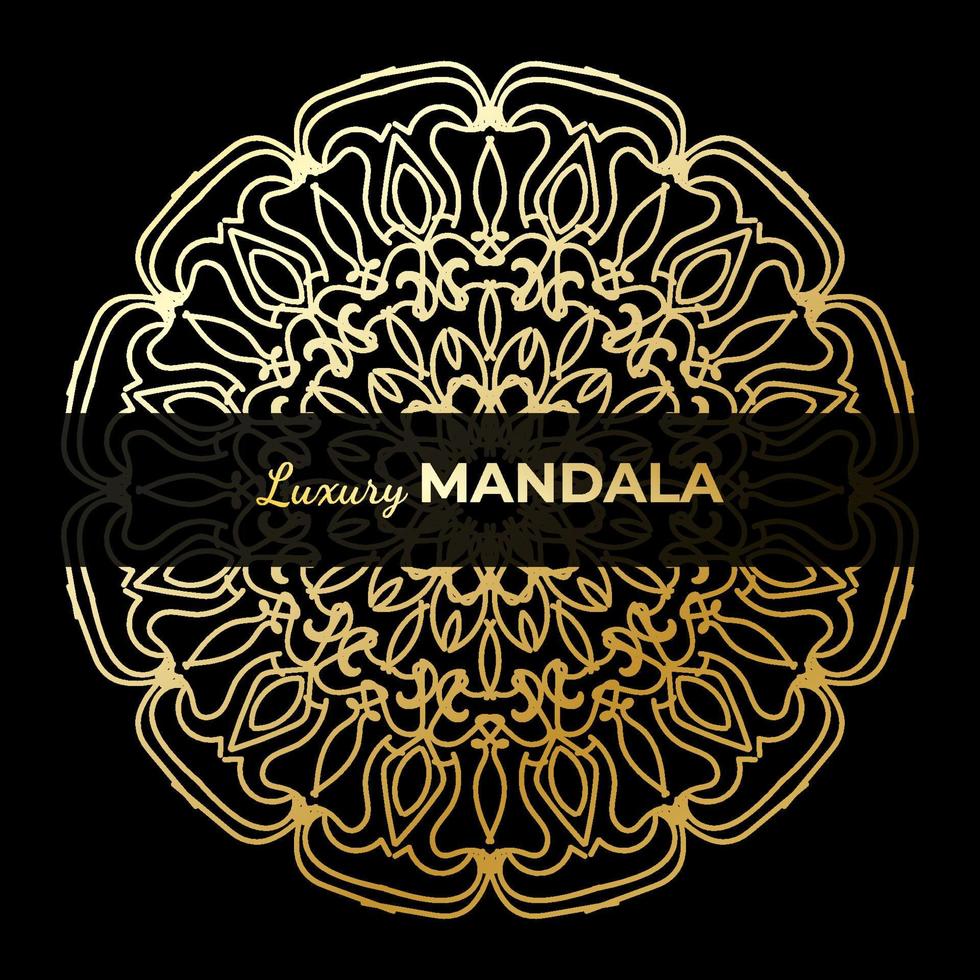 luxe sier Indisch mandala-ontwerp. vector