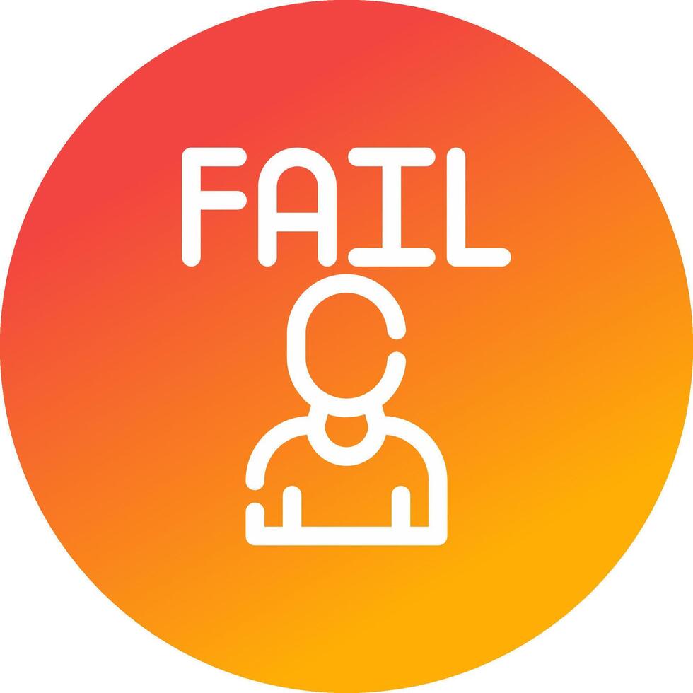 mislukken creatief icoon ontwerp vector
