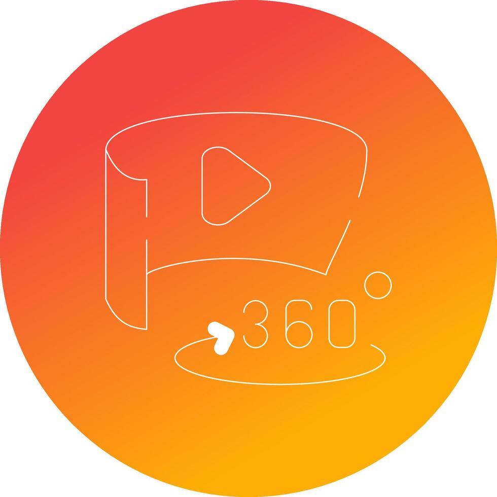 360 mate video creatief icoon ontwerp vector