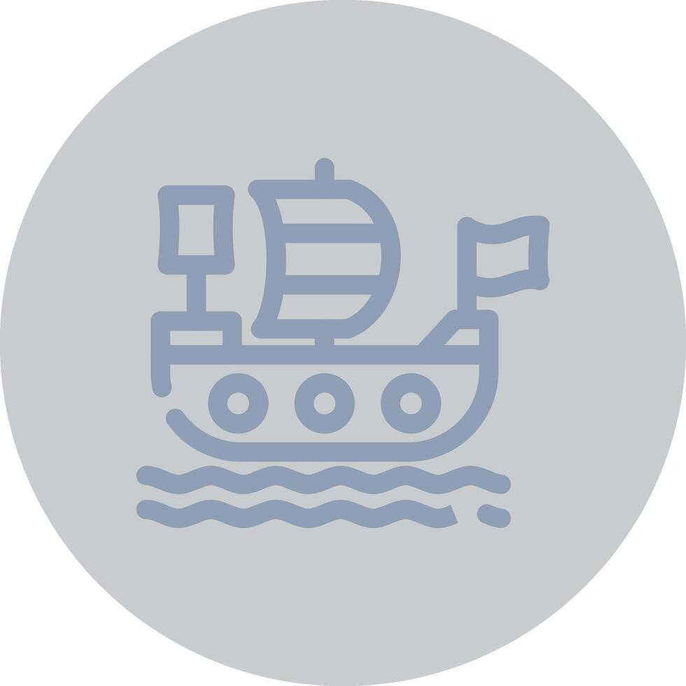 piraten schip creatief icoon ontwerp vector