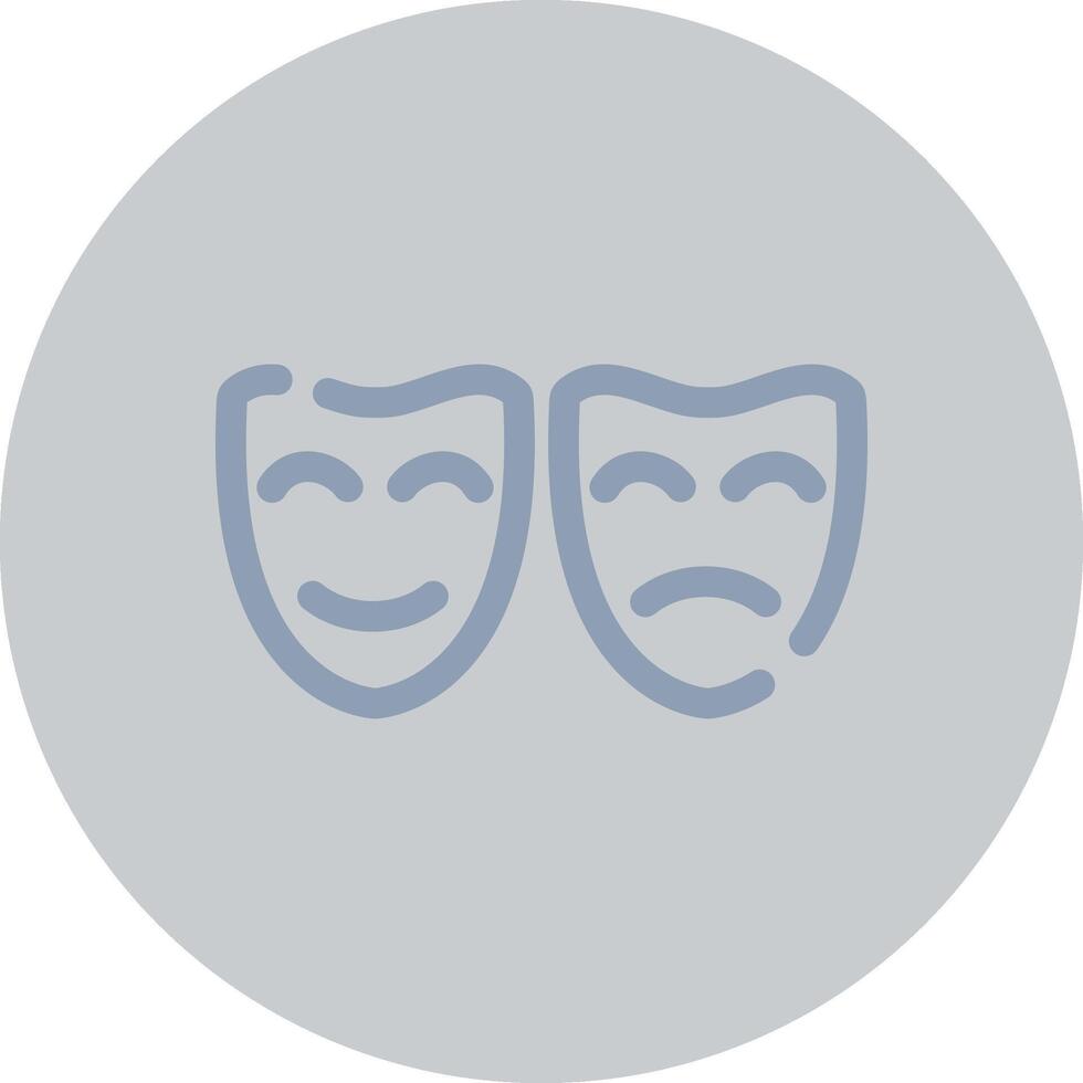 theater maskers creatief icoon ontwerp vector