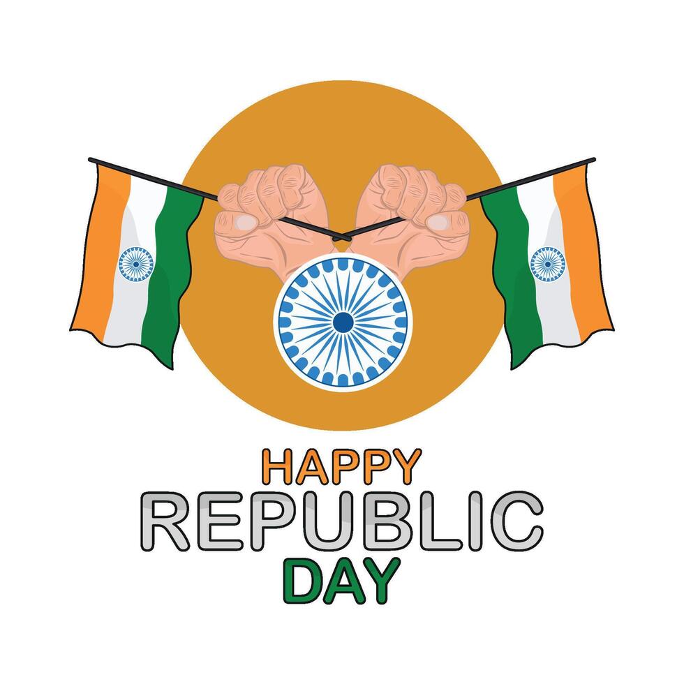 illustratie van republiek Indië dag vector