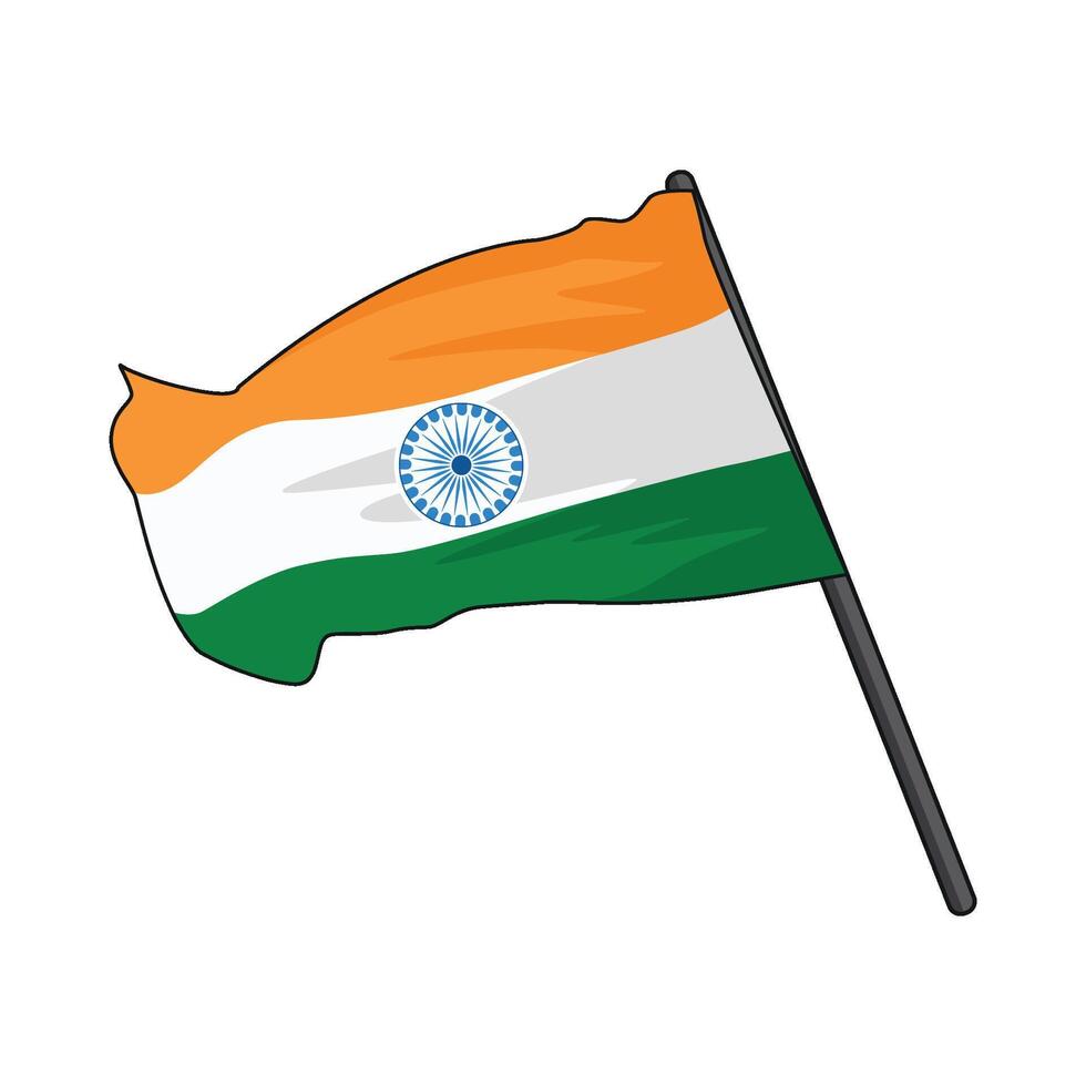 illustratie van Indisch vlag vector