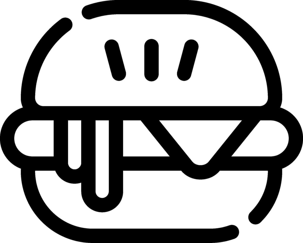 Hamburger creatief icoon ontwerp vector