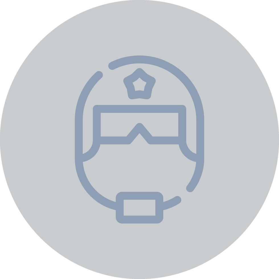 Politie helm creatief icoon ontwerp vector
