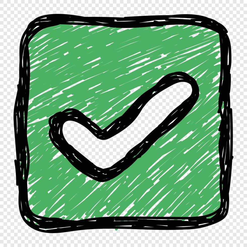 checkbox icoon. gebruiker koppel concept. checkbox tekening hand- getrokken icoon. gebruiker koppel icoon hand- tekening schetsen symbool vector