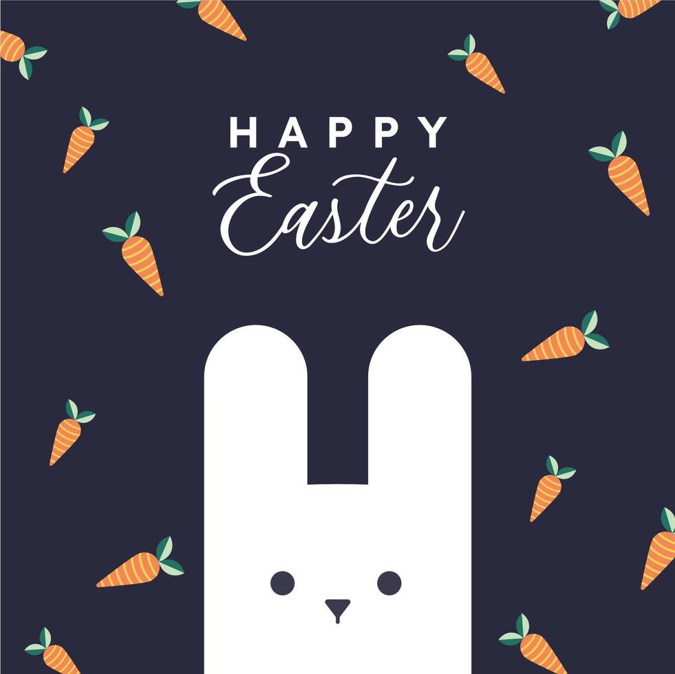 vlak ontwerp vector dier konijn gelukkig Pasen kaart lay-out decoratie behang achtergrond
