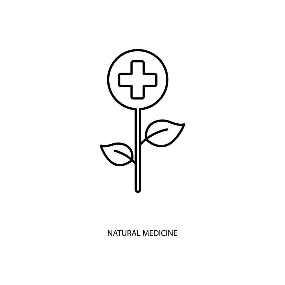 natuurlijk geneeskunde concept lijn icoon. gemakkelijk element illustratie. natuurlijk geneeskunde concept schets symbool ontwerp. vector