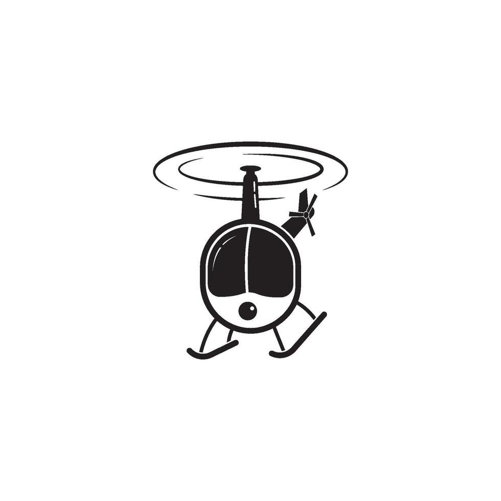 helikopter vector ontwerp ilustration logo