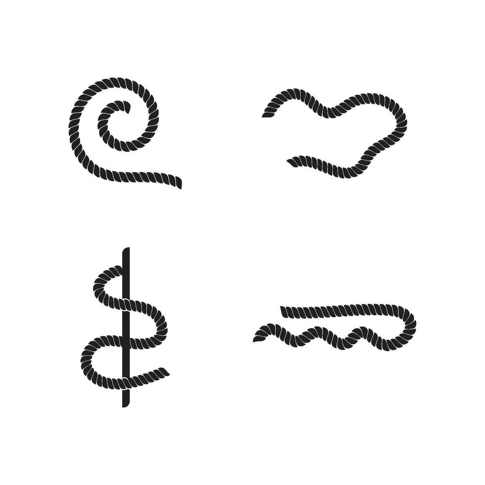 touw pictogram vector illustratie sjabloon