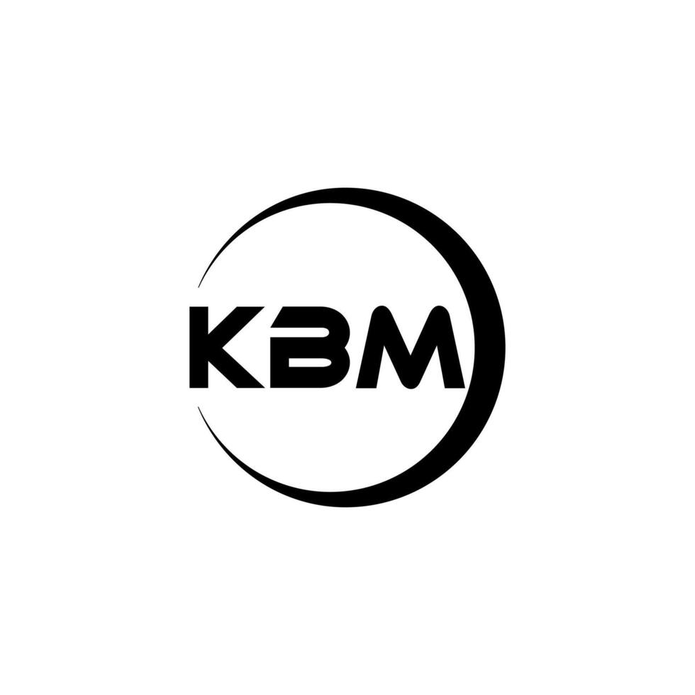 kbm brief logo ontwerp, inspiratie voor een uniek identiteit. modern elegantie en creatief ontwerp. watermerk uw succes met de opvallend deze logo. vector