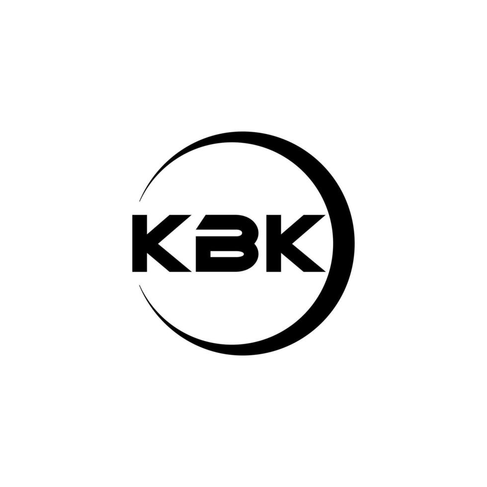 kbk brief logo ontwerp, inspiratie voor een uniek identiteit. modern elegantie en creatief ontwerp. watermerk uw succes met de opvallend deze logo. vector
