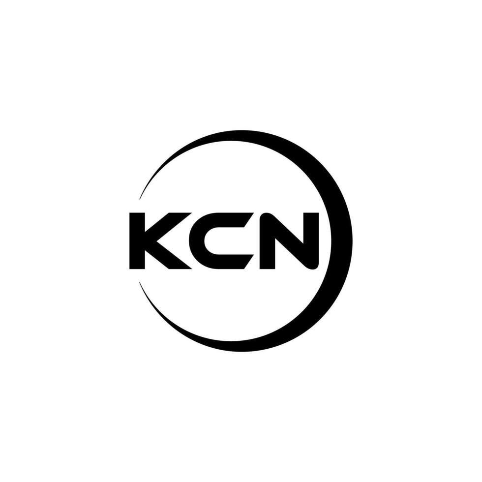 kcn brief logo ontwerp, inspiratie voor een uniek identiteit. modern elegantie en creatief ontwerp. watermerk uw succes met de opvallend deze logo. vector