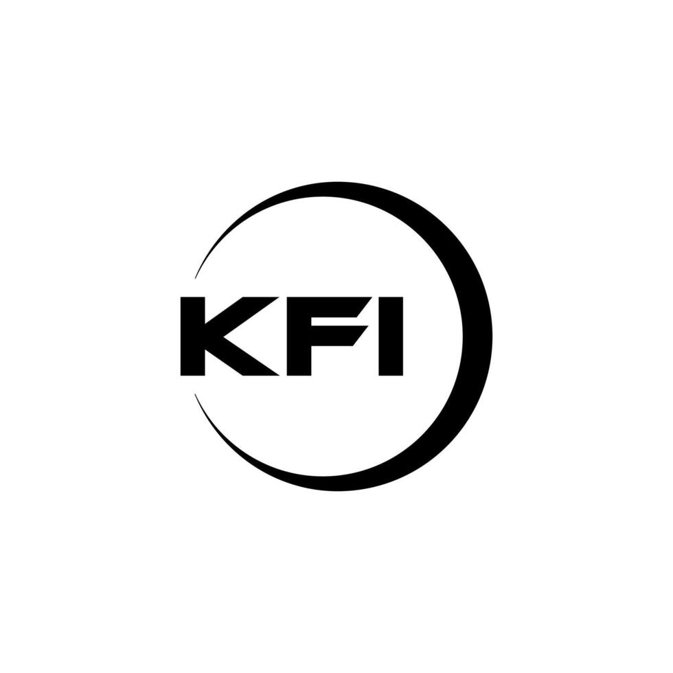 kfi brief logo ontwerp, inspiratie voor een uniek identiteit. modern elegantie en creatief ontwerp. watermerk uw succes met de opvallend deze logo. vector