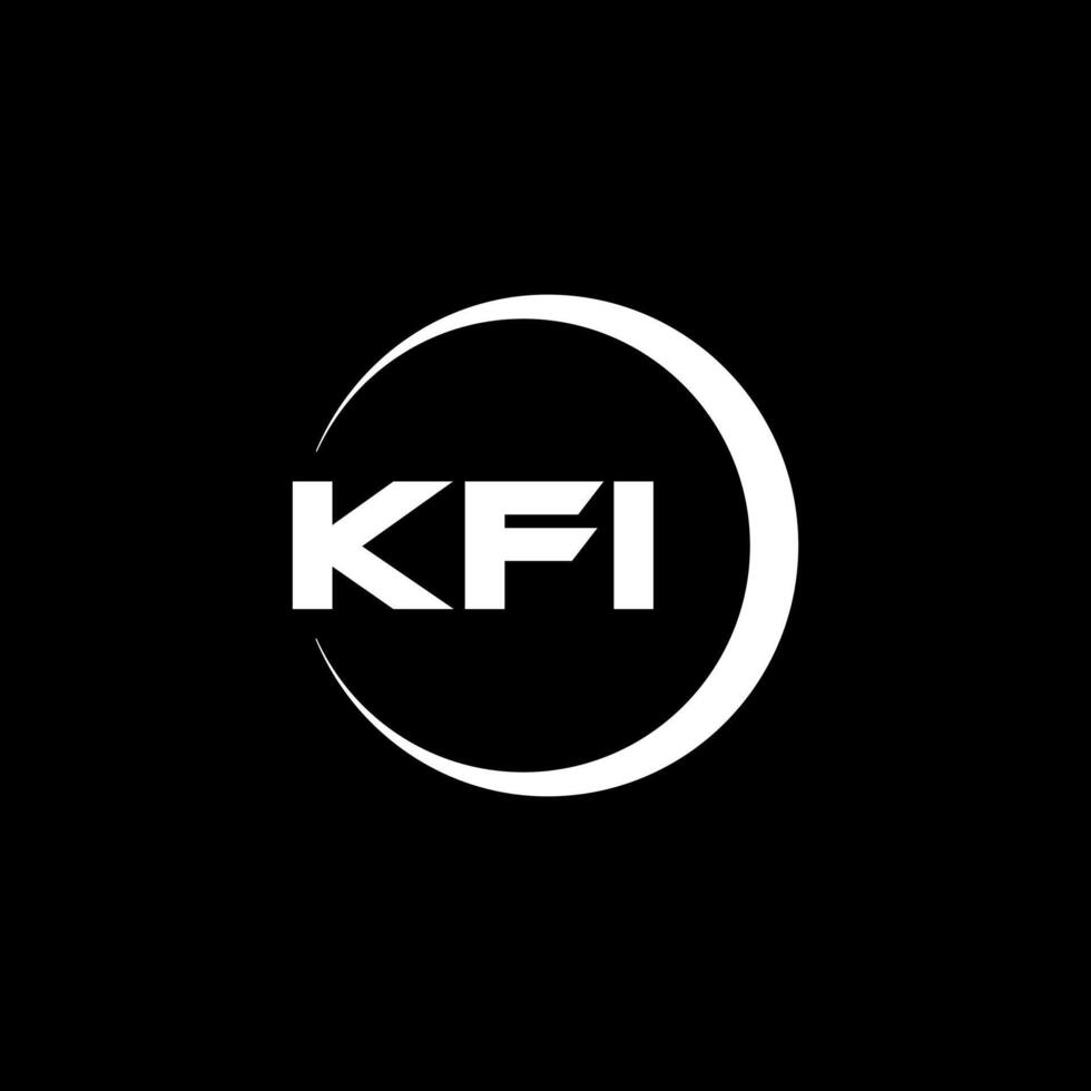 kfi brief logo ontwerp, inspiratie voor een uniek identiteit. modern elegantie en creatief ontwerp. watermerk uw succes met de opvallend deze logo. vector