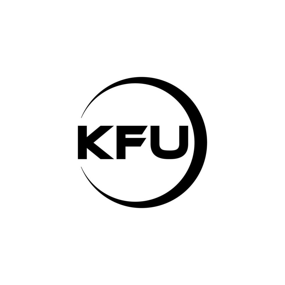 kfu brief logo ontwerp, inspiratie voor een uniek identiteit. modern elegantie en creatief ontwerp. watermerk uw succes met de opvallend deze logo. vector
