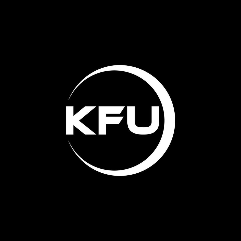 kfu brief logo ontwerp, inspiratie voor een uniek identiteit. modern elegantie en creatief ontwerp. watermerk uw succes met de opvallend deze logo. vector