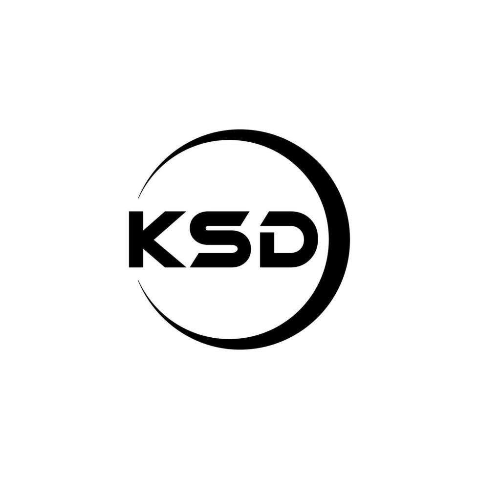 ksd brief logo ontwerp, inspiratie voor een uniek identiteit. modern elegantie en creatief ontwerp. watermerk uw succes met de opvallend deze logo. vector