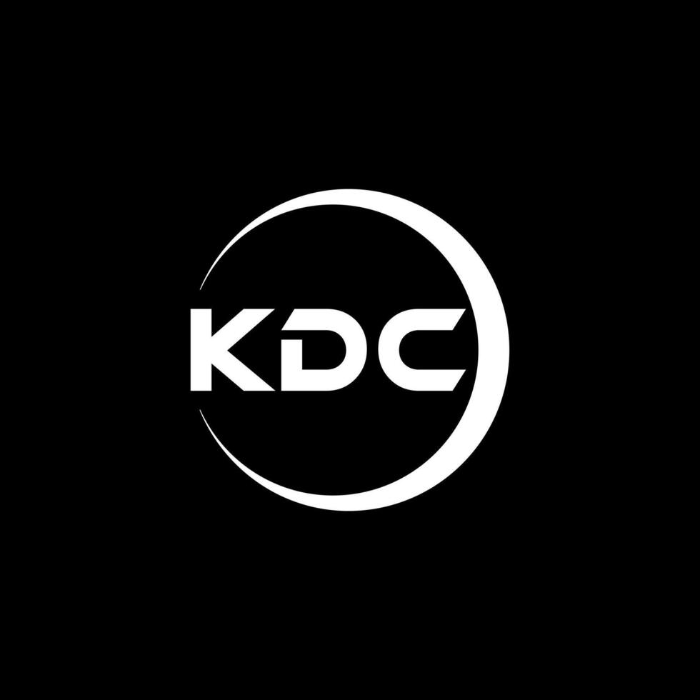 kdc brief logo ontwerp, inspiratie voor een uniek identiteit. modern elegantie en creatief ontwerp. watermerk uw succes met de opvallend deze logo. vector