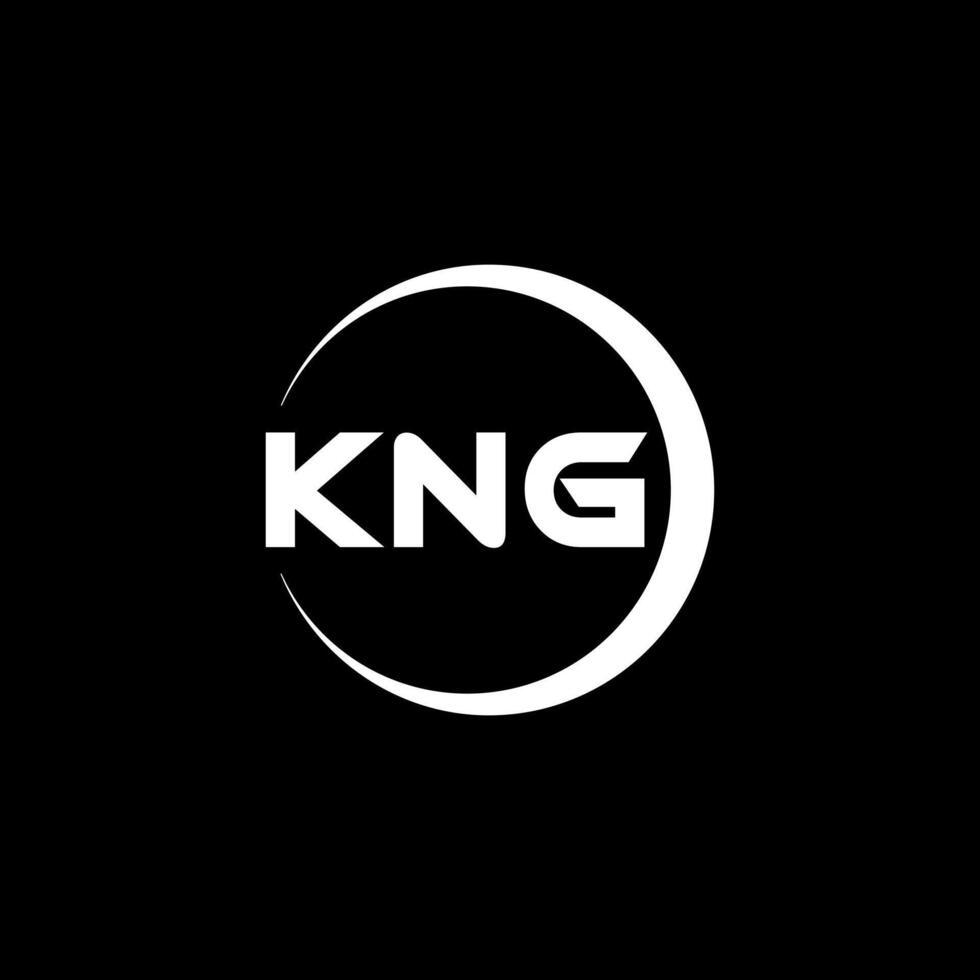 kng brief logo ontwerp, inspiratie voor een uniek identiteit. modern elegantie en creatief ontwerp. watermerk uw succes met de opvallend deze logo. vector