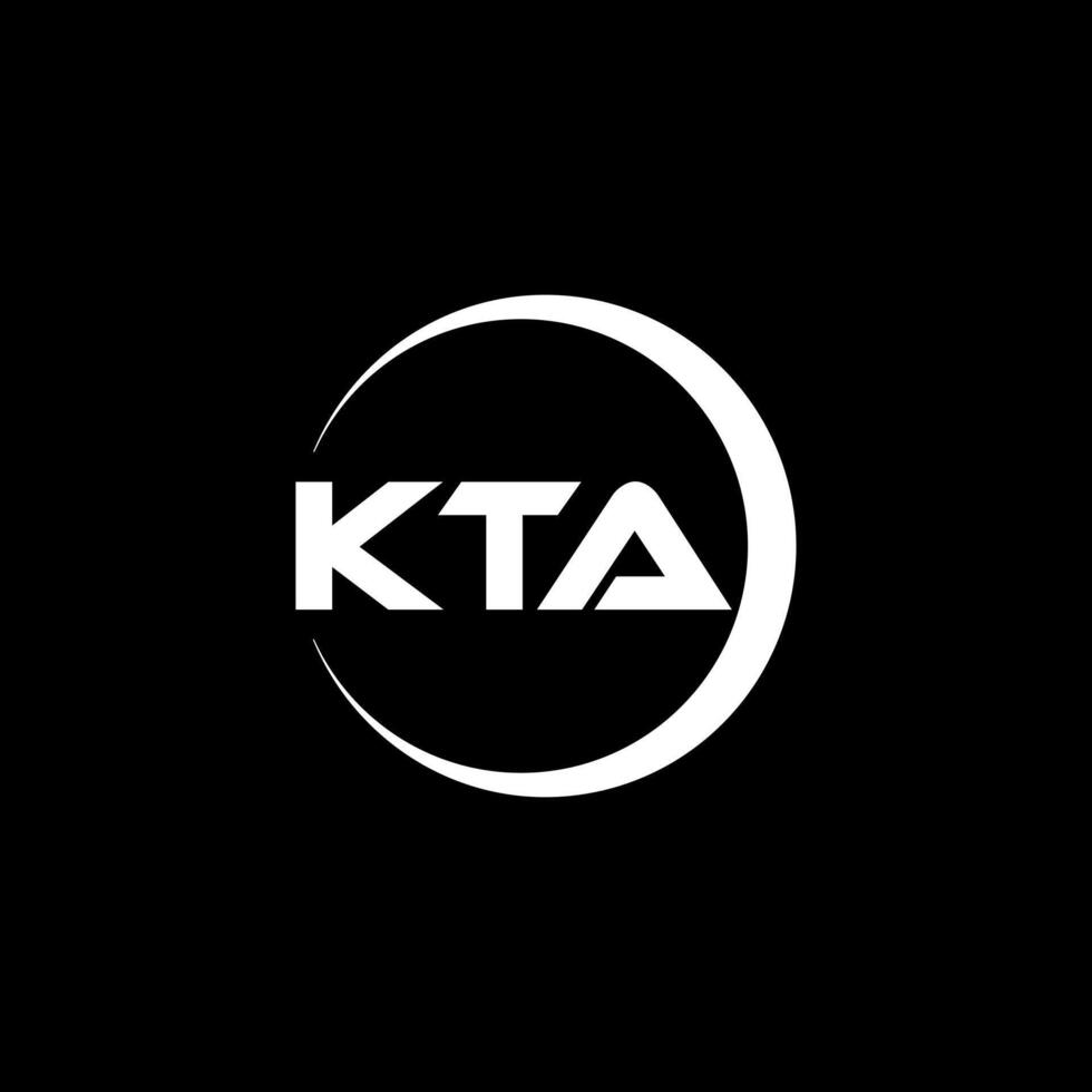 kta brief logo ontwerp, inspiratie voor een uniek identiteit. modern elegantie en creatief ontwerp. watermerk uw succes met de opvallend deze logo. vector