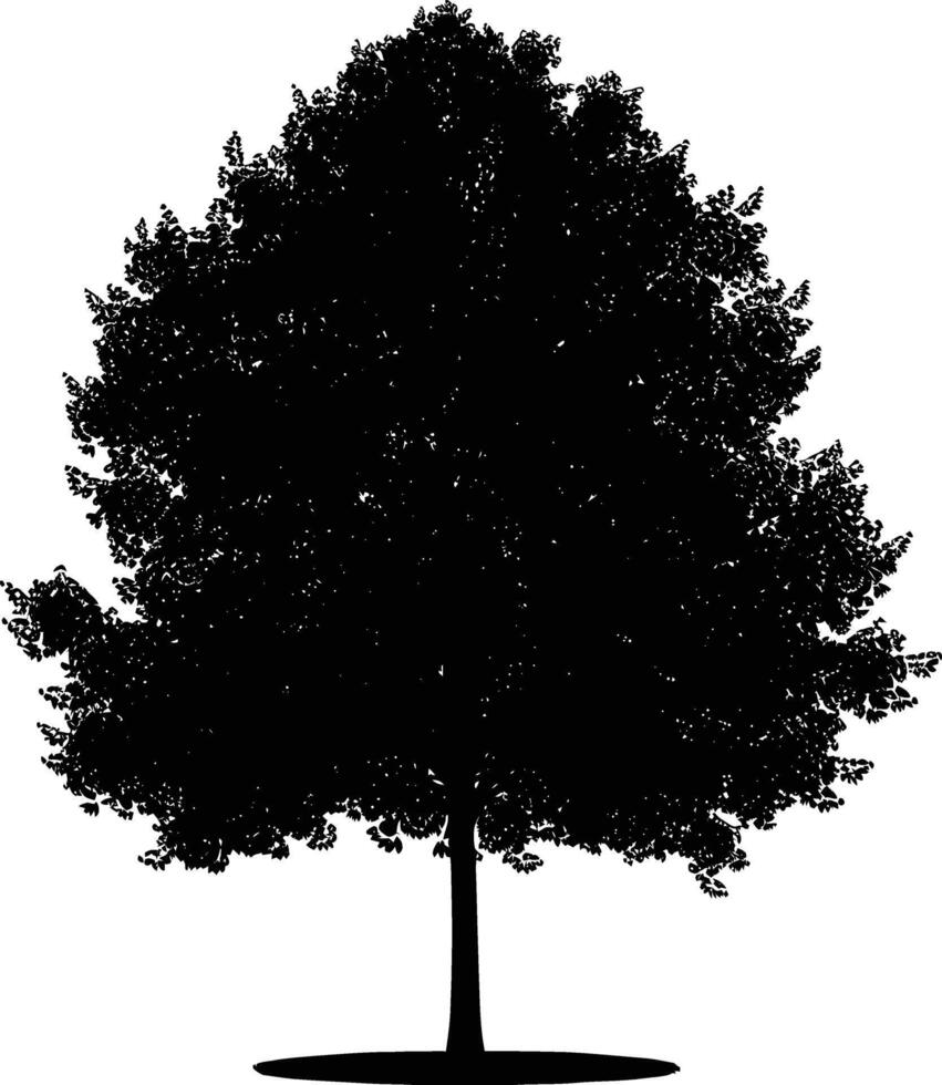 ai gegenereerd silhouet boom natuur zwart kleur enkel en alleen vector