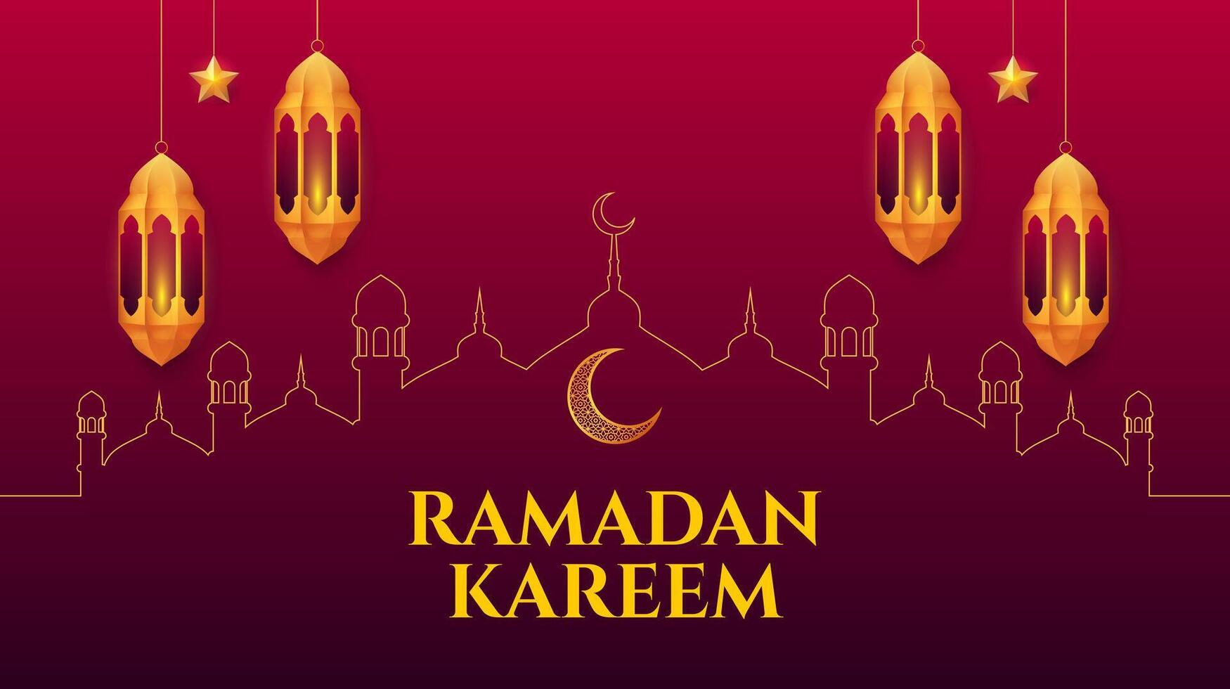 Ramadan kareem. Ramadan Islamitisch ontwerp sjabloon. banier, poster, groet kaart. vector illustratie.