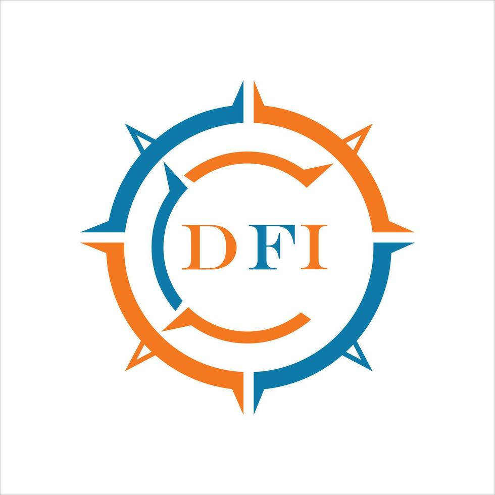 dfi brief ontwerp. dfi brief technologie logo ontwerp Aan een wit achtergrond. vector