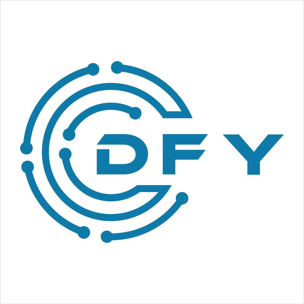 dfy brief ontwerp. dfy brief technologie logo ontwerp Aan een wit achtergrond. vector