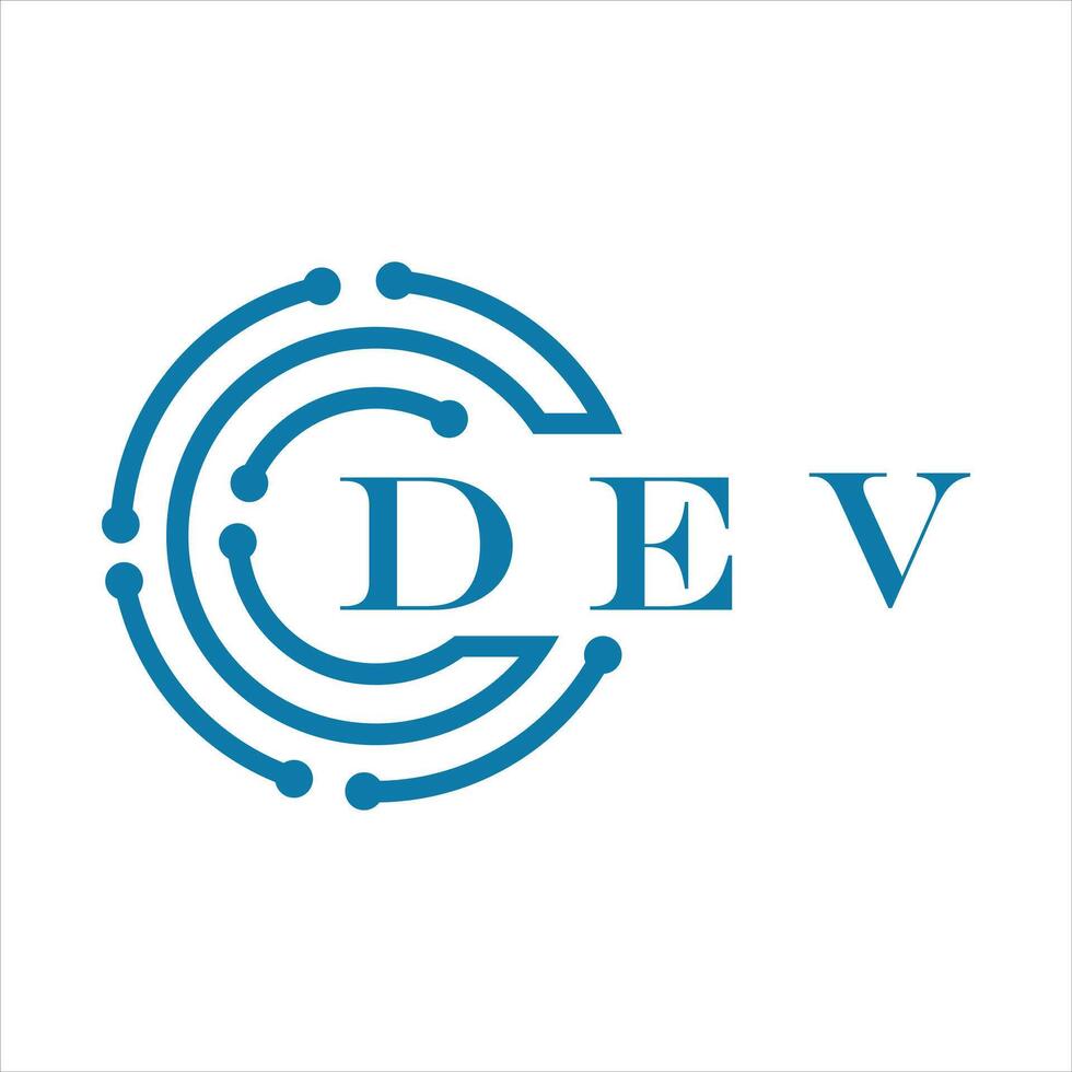 dev brief ontwerp. dev brief technologie logo ontwerp Aan wit achtergrond. vector