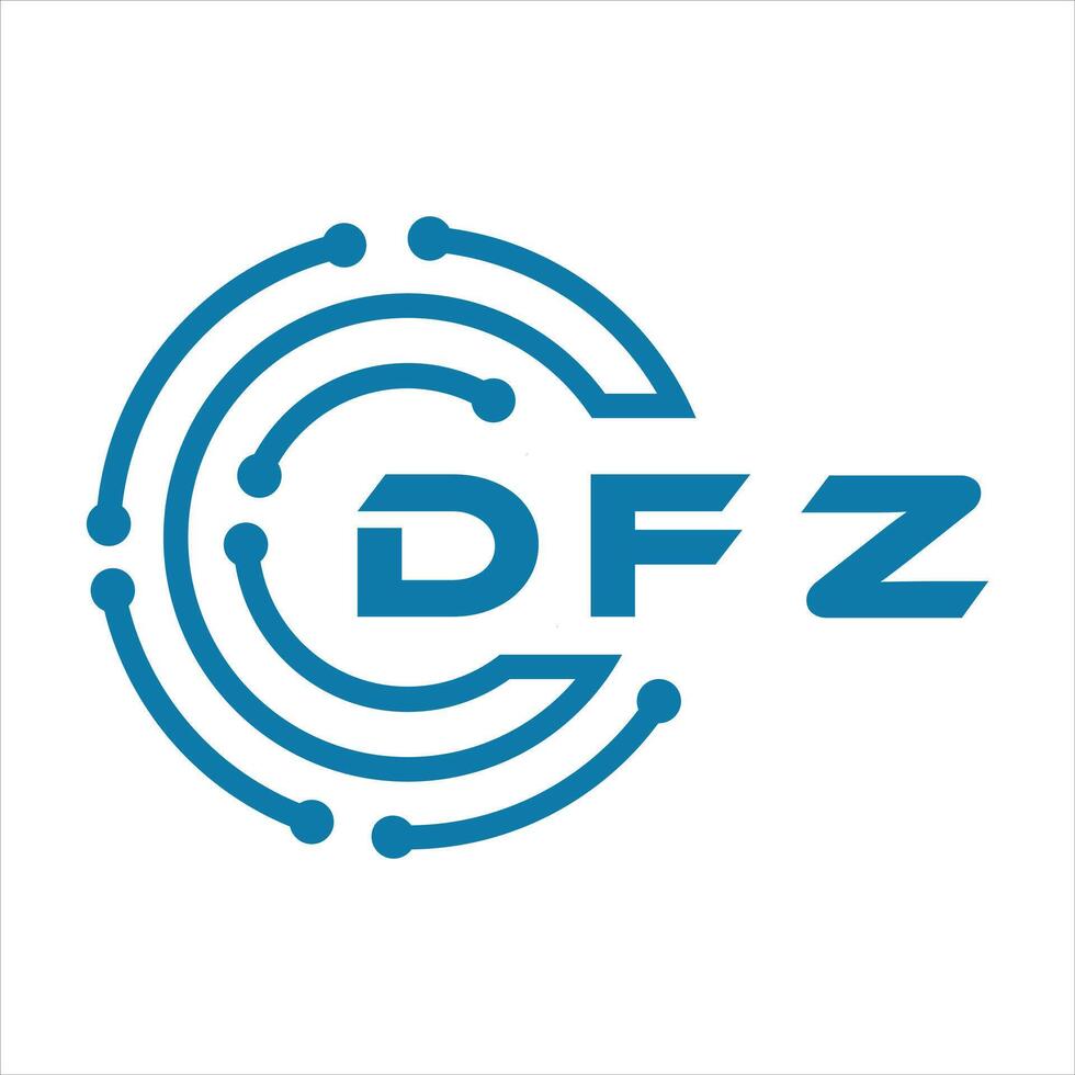 dfz brief ontwerp. dfz brief technologie logo ontwerp Aan een wit achtergrond. vector