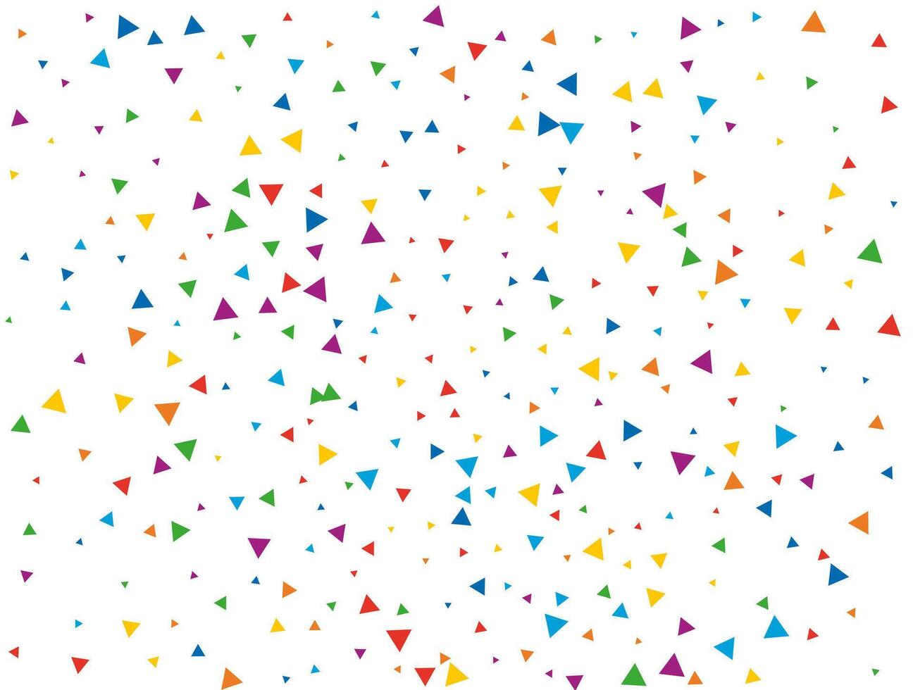 driehoekig confetti. licht regenboog schitteren confetti achtergrond. gekleurde feestelijk textuur. vector