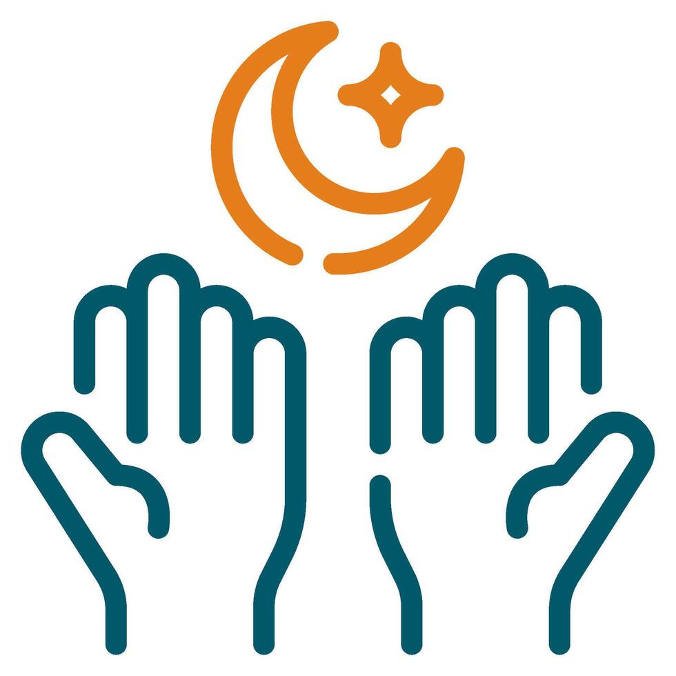 Islamitisch gebed icoon Ramadan, voor infografisch, web, app, enz vector