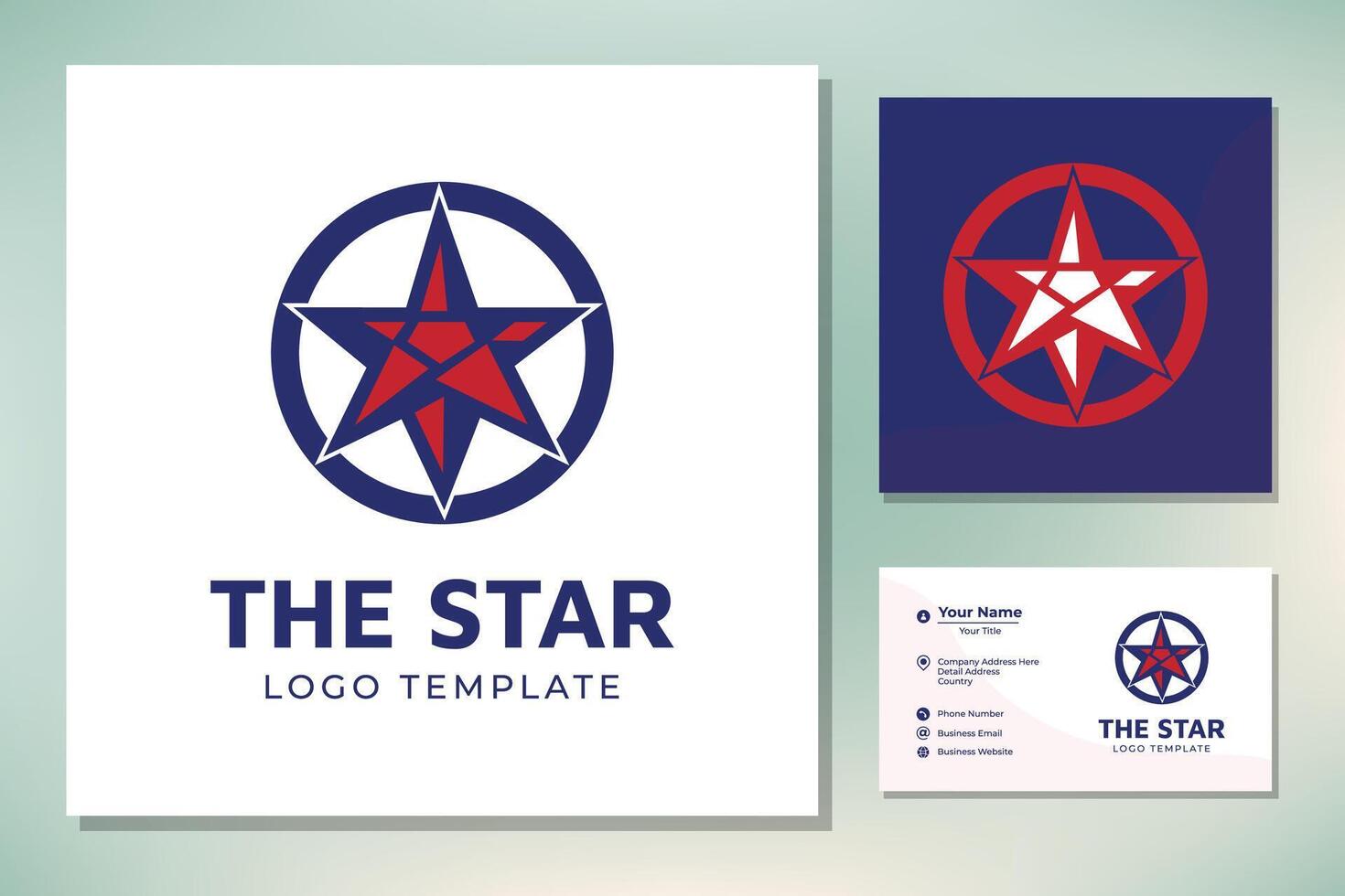 Texas vijf 5 wees pentagram logo ontwerp vector