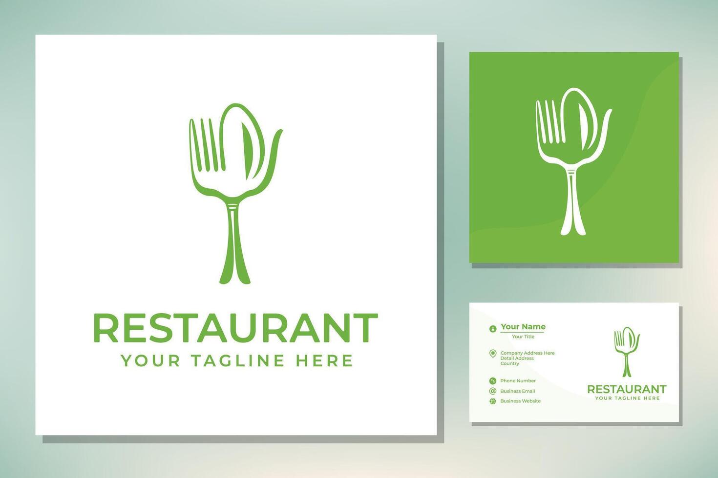 vork lepel voor voedsel restaurant icoon logo ontwerp inspiratie vector