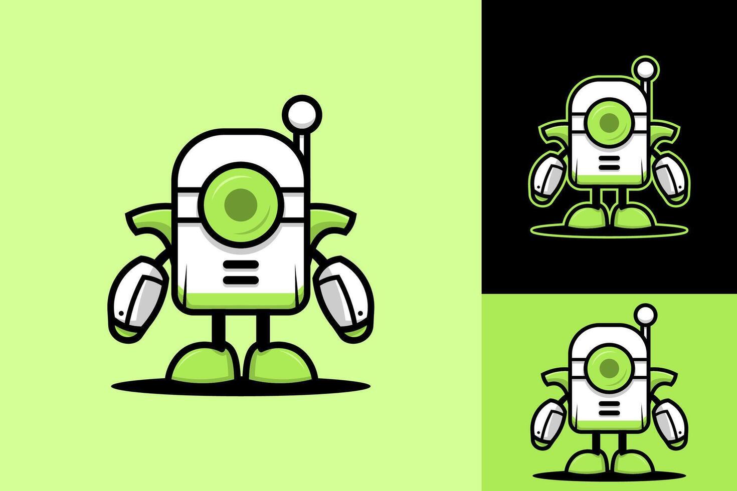 futuristische robot mascotte modern illustratie logo ontwerp vector