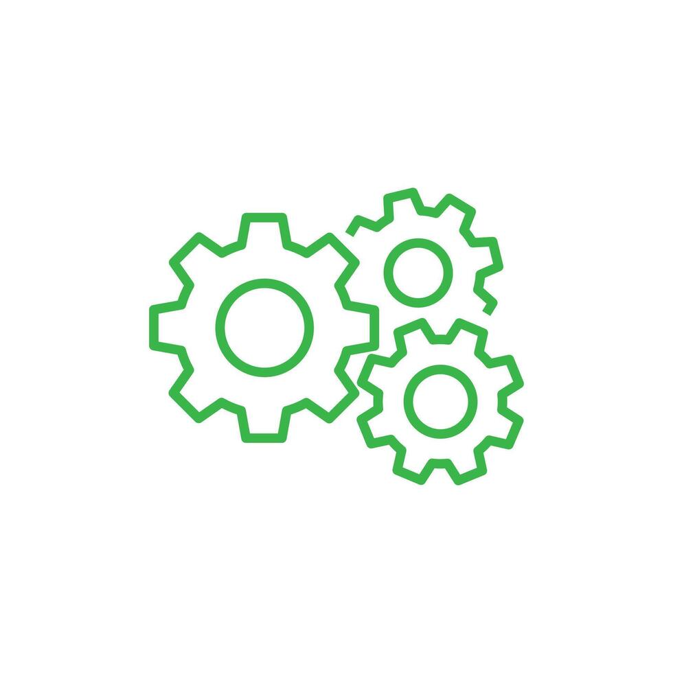 groen uitrusting lijn kunst icoon sjabloon kleur bewerkbaar. uitrusting symbool vector teken geïsoleerd Aan wit achtergrond.