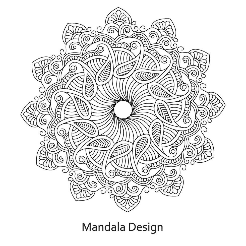 gemakkelijk keltisch knoop draaien mandala ontwerp kleur boek bladzijde vector