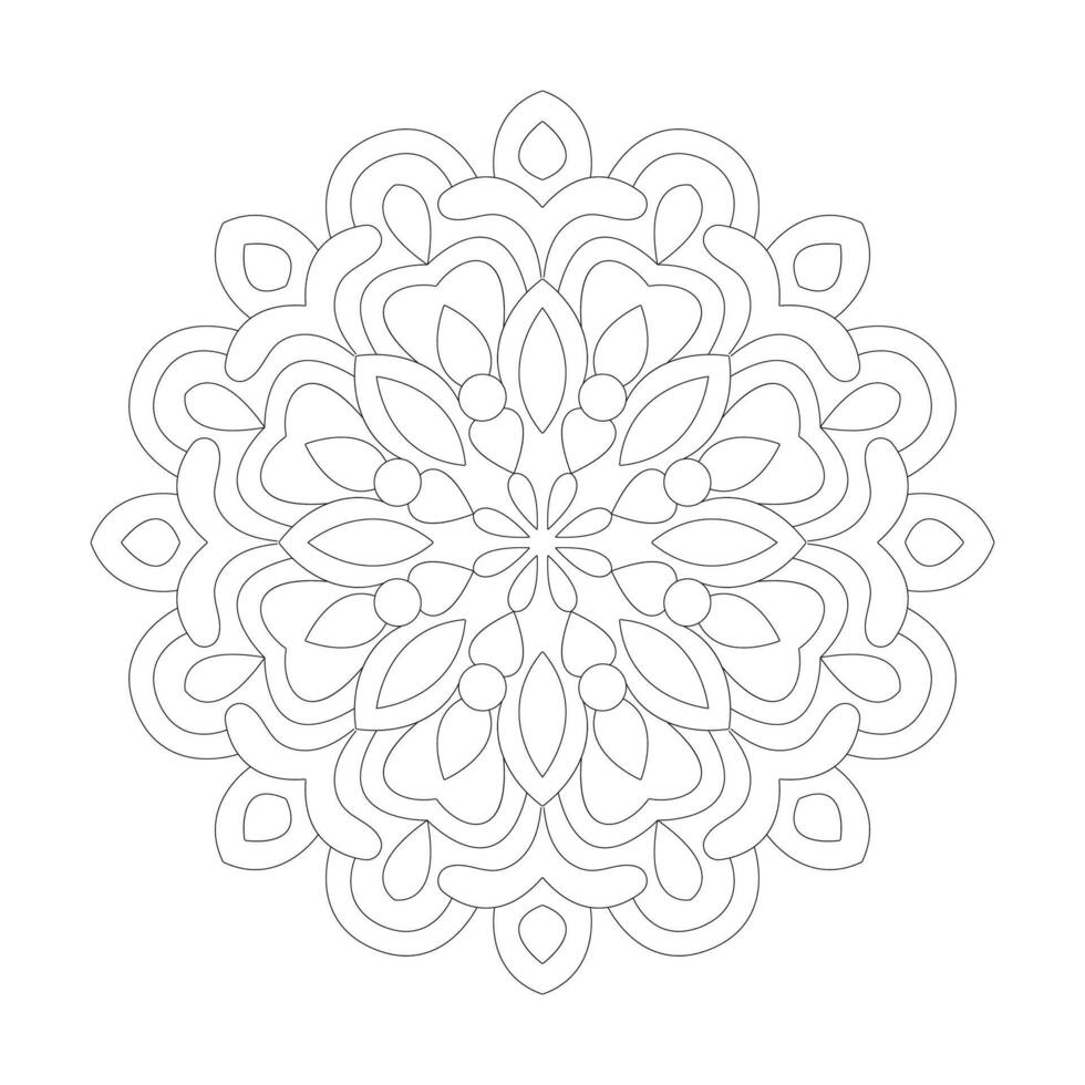 mandala gemakkelijk ontwerp bloemen kleur boek bladzijde vector het dossier