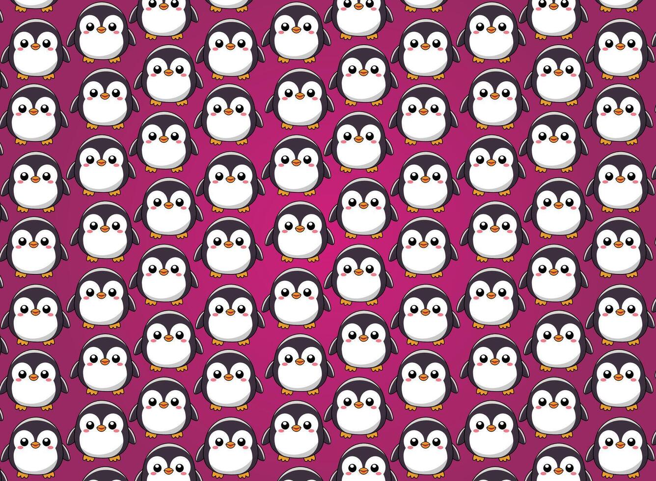 pinguïn patroon, illustratie, vector structuur en achtergrond