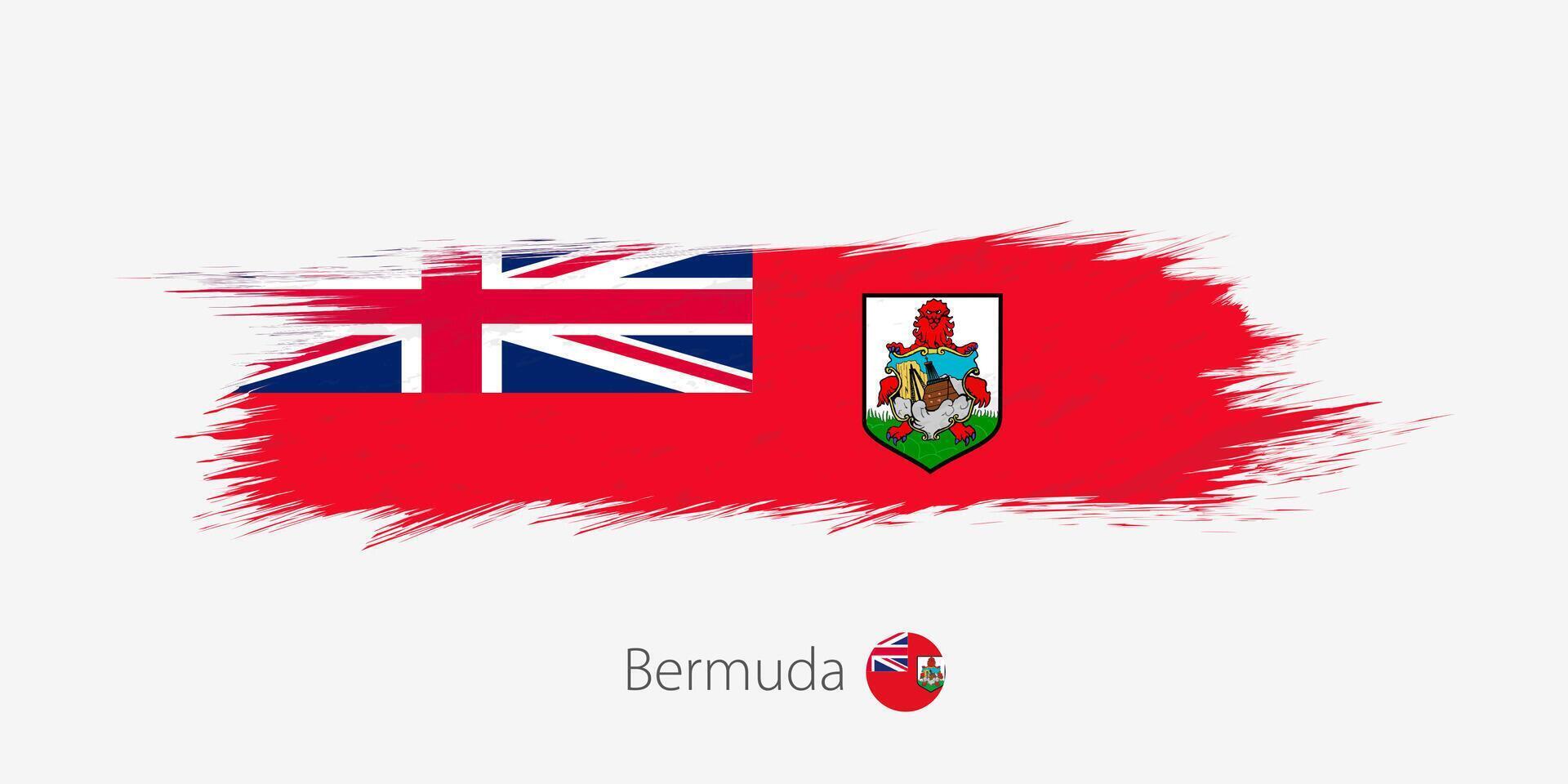 vlag van bermuda, grunge abstract borstel beroerte Aan grijs achtergrond. vector