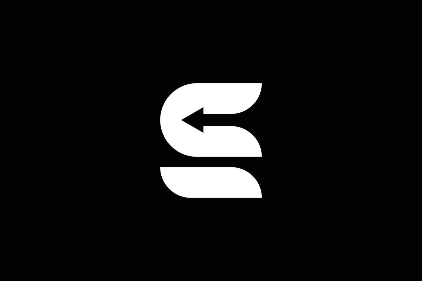brief e pijl logo ontwerp sjabloon vector