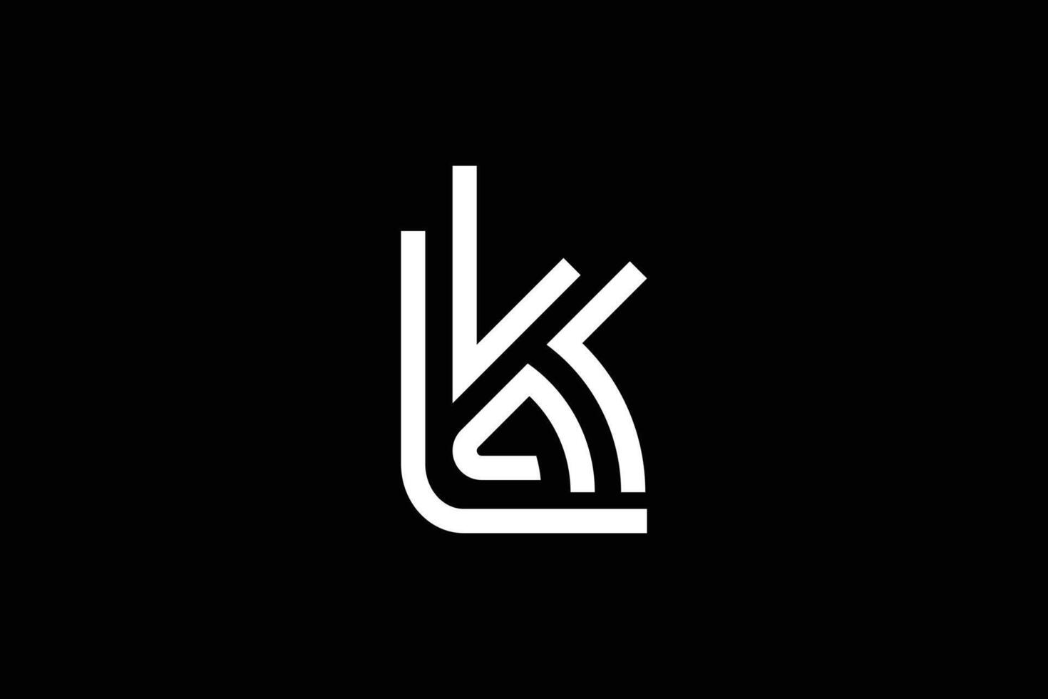 brief k echt landgoed logo ontwerp sjabloon vector