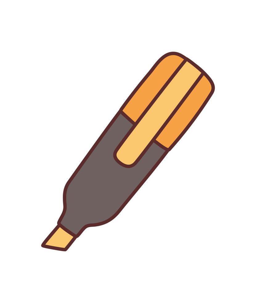 gele markeerstift vector