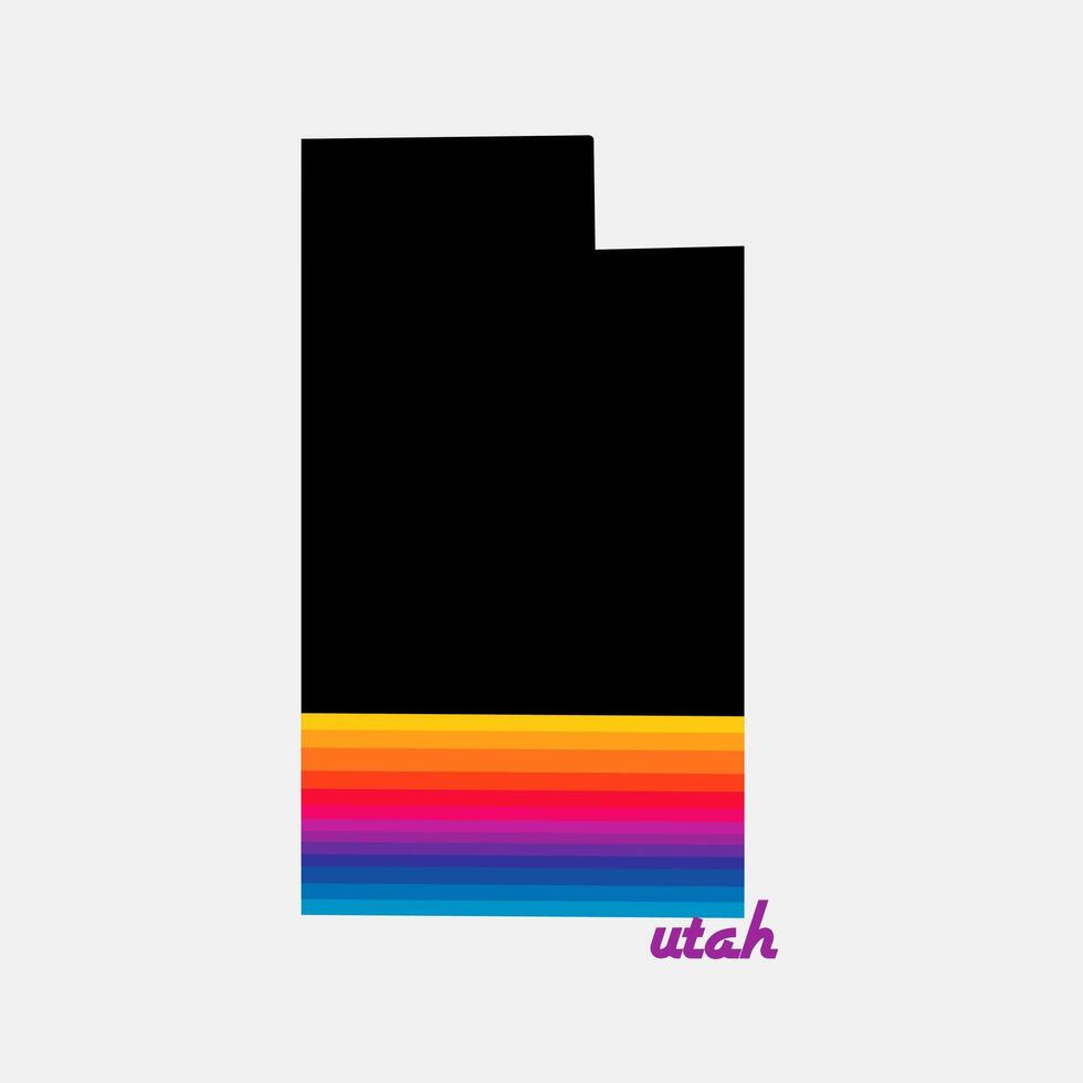 vector van Utah kunst ontwerp in 80s kleur perfect voor afdrukken, enz