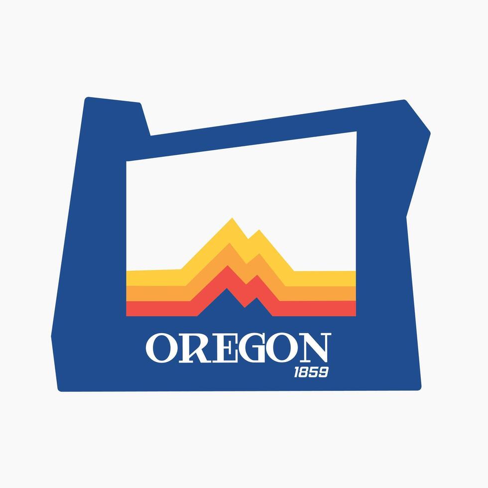 Oregon staat grafisch ontwerp perfect voor afdrukken, enz vector