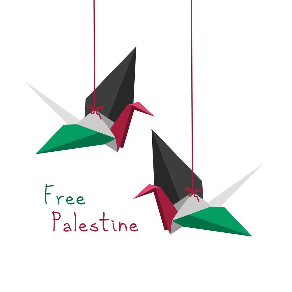 vector van duif creatief ontwerp voor vrij Palestina campagne