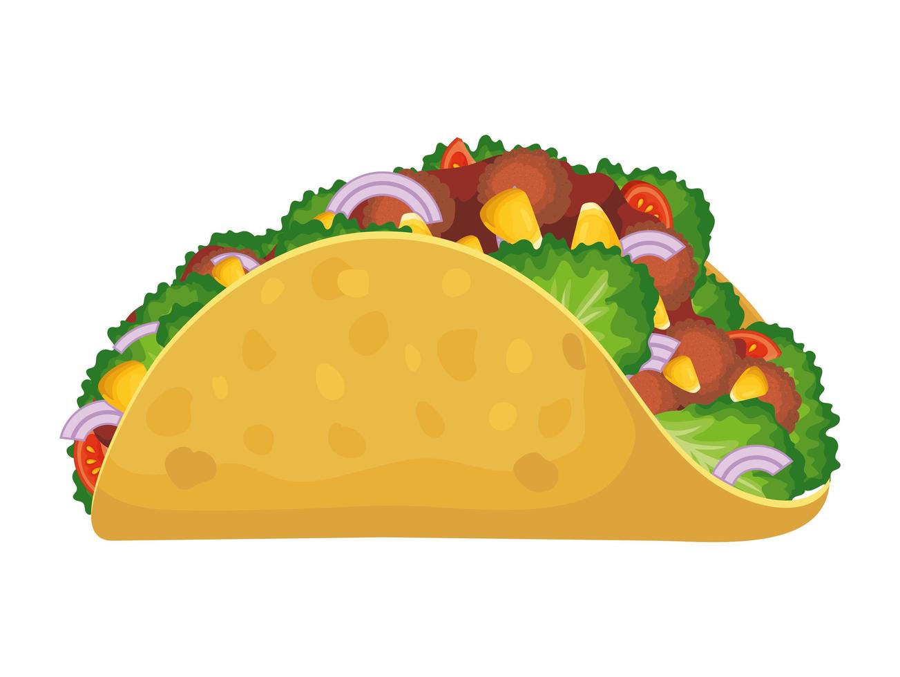 Mexicaanse taco illustratie vector